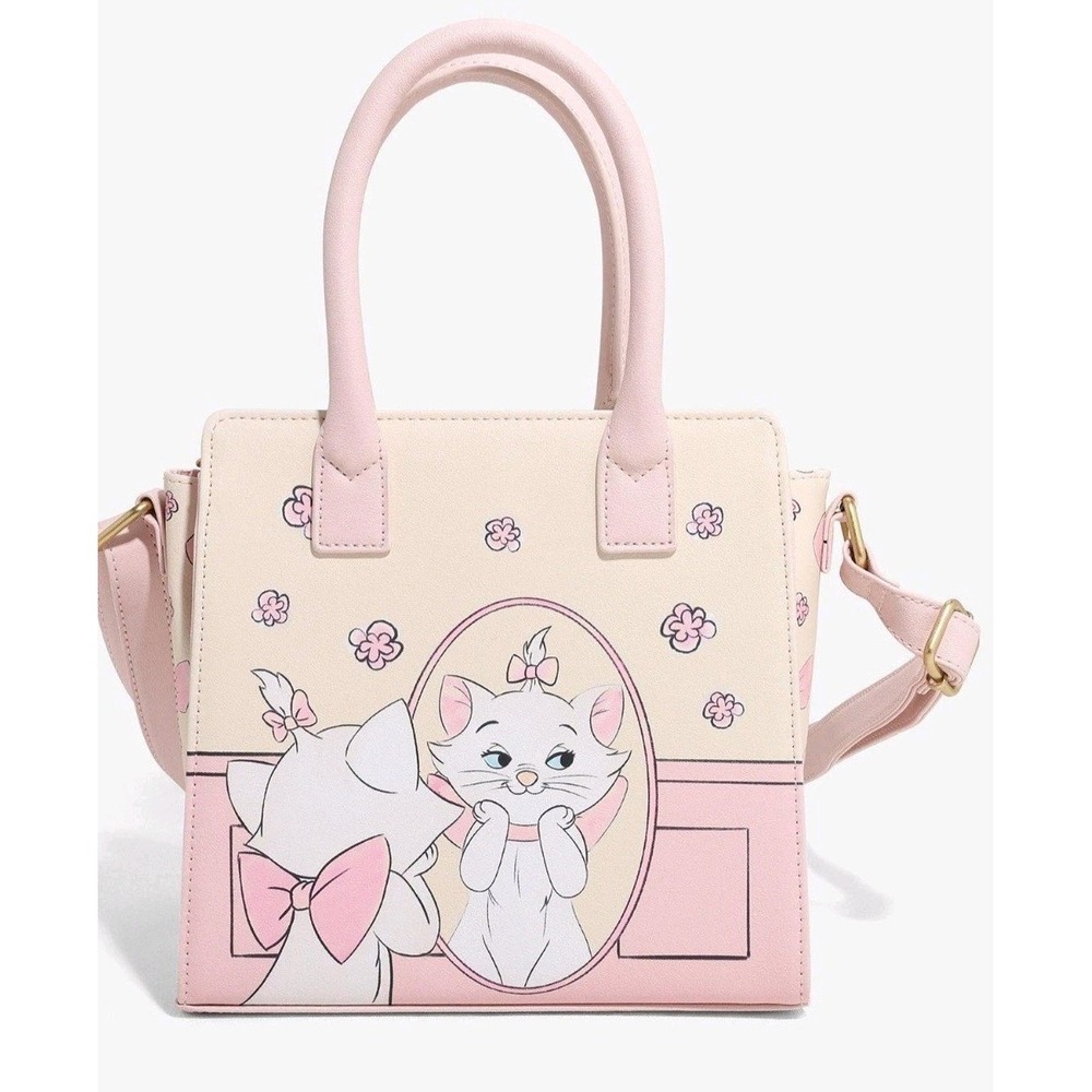 NEW Loungefly Disney The Aristocats Marie Mini Satchel‎ Hand Bag & Fuzzy WALLET! - Picture 3 of 9